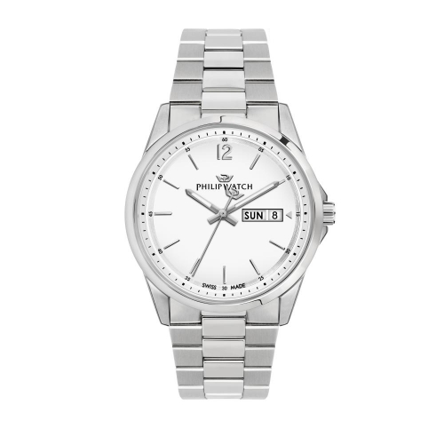 Philip Watch Capetown 40mm 3h white dial br ss maschile