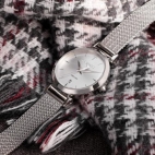 Trussardi T-exclusive 34mm 3h silver dial mesh ss