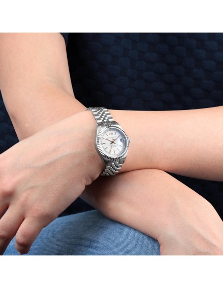 Philip Watch Caribe 31mm 3h white silver dial ss br femminile