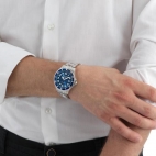 Sector 230 39mm 3h blue dial bracelet ss